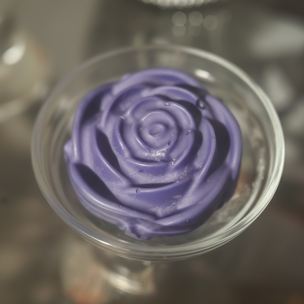 Close-up of Love Spell Type rose wax melt