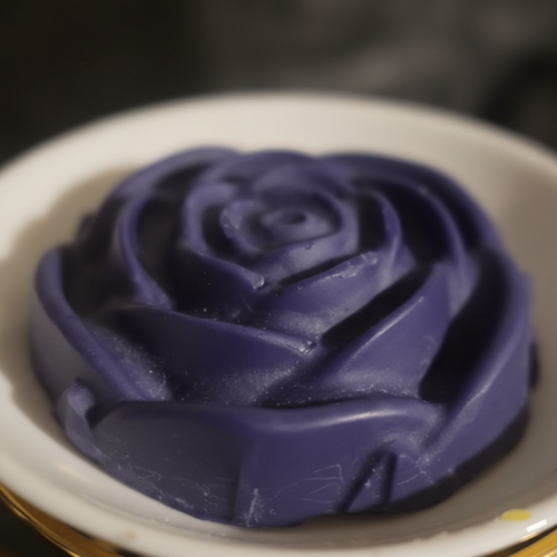 Close-up detail of lavender wax melt texture