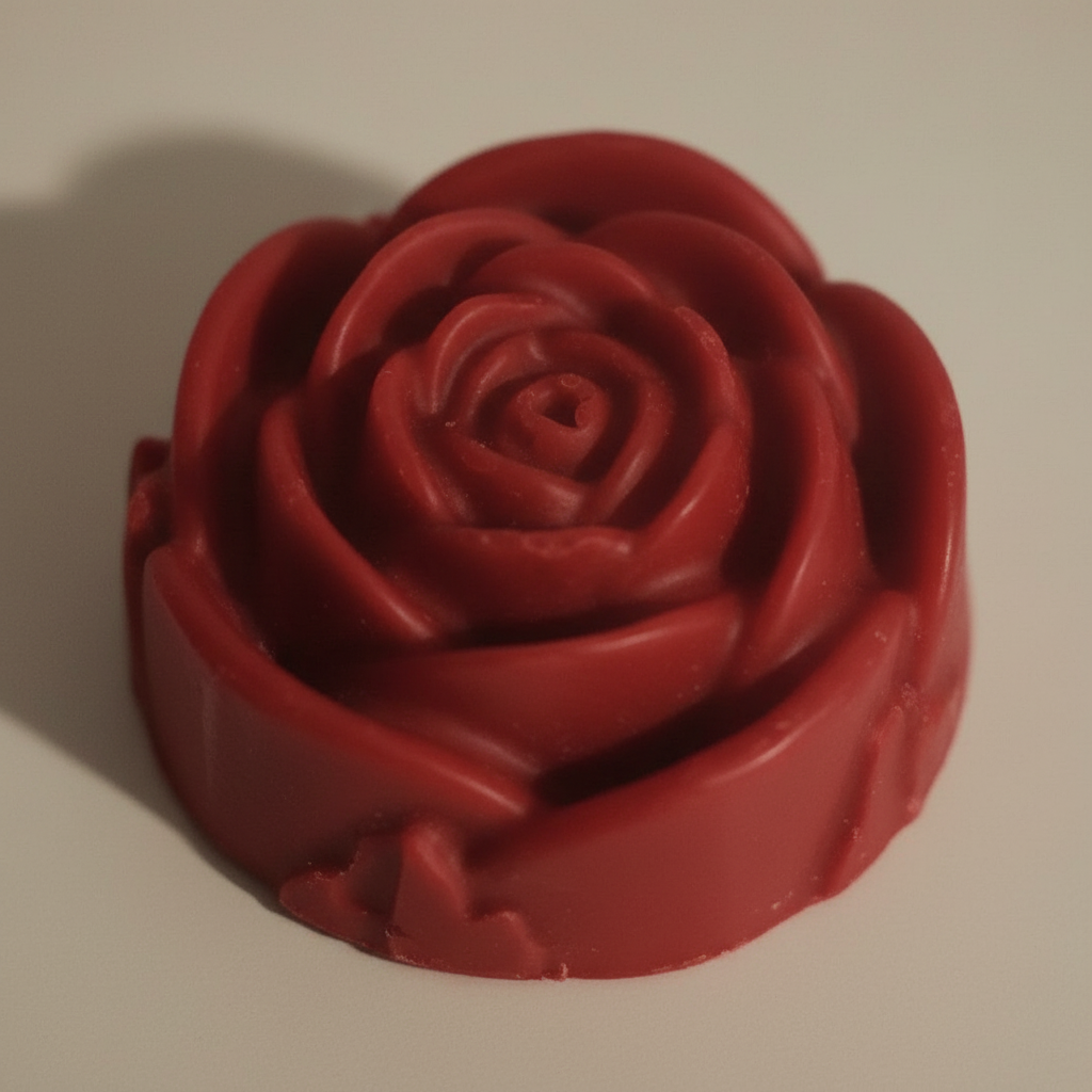 Close-up of jasmine rose wax melt