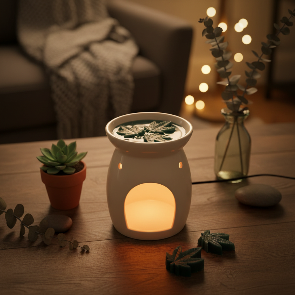 Lifestyle shot with wax warmer